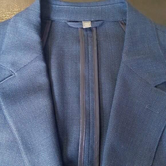 BONOBOS Lanificio comero Flexa 42R Unstructured Mid Tone Blue Men's Sport Jacket - Picture 3 of 15